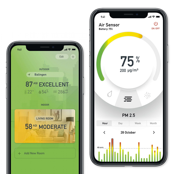 Sensor de Aire AS 10 | Japay Health Control inteligente mediante la app IDEAL AIR PRO